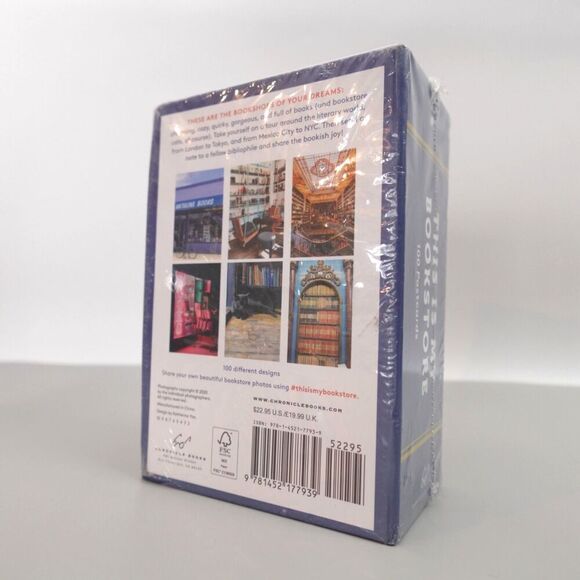 100 Postcards This is my Bookstore Shops Around the World Notecards Bibliophile - Picture 2 of 12